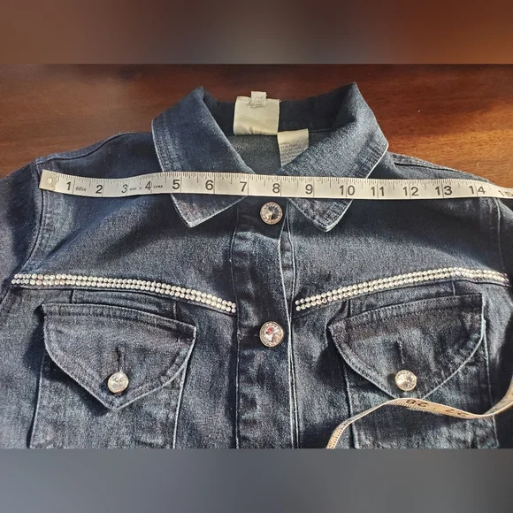 Dg2 Rhinestone Jean Jacket Size Small - Picture 9 of 10